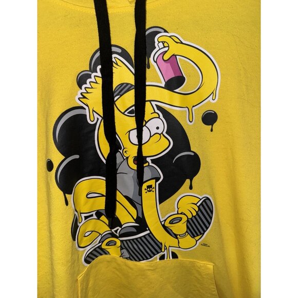 The Simpsons Bart Simpson EAT MY SHORTS Mens XL Hoodie Sweater Pull‎ Over HTF - Picture 2 of 9